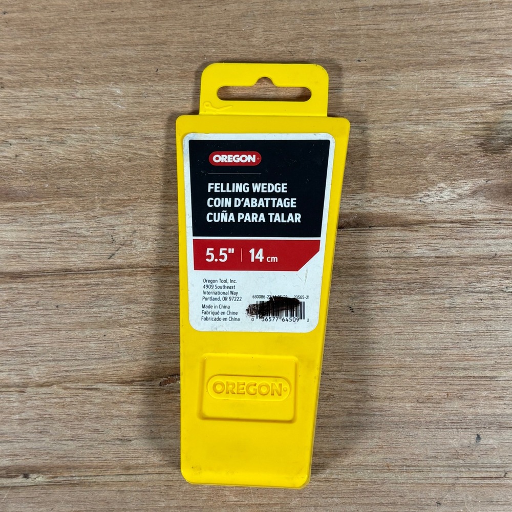 Oregon 5.5 Inch Felling Wedge Yellow Plastic Tree Cutting Accessory 23565-21